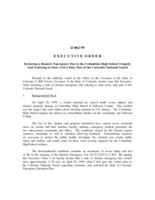 Executive order. [series D] D 002 99 Declaring a Disaster Emergency Due to the Columbine High School Tragedy and Ordering to State Active Duty Part of the Colorado National Guard