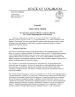 Executive order. [series D] D 010 05 Directing State Agencies to Prepare Temporary Housing for Evacuees Displaced by Hurricane Katrina