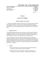 Executive order. [series D] D 002 06 Open Burning Ban on State Lands