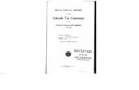 Annual report of the Colorado Tax Commission to the Governor, Treasurer, and Legislature. 1920