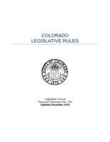 Colorado legislative rules
