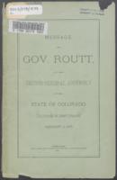 Message of Gov. Routt to the second General Assembly of the State of Colorado