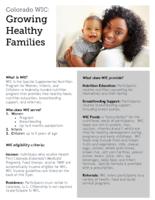 Colorado WIC, growing healthy families