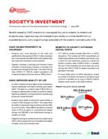 Analysis of the economic impact and return on investment of education. The economic value of Colorado Northwestern Community College. Society's Investment