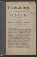 The state debt : constitutional amendment providing for funding