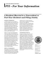 A resident married to a nonresident or part-year resident and filing jointly