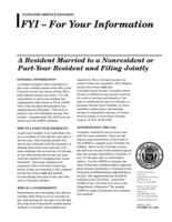 A resident married to a nonresident or part-year resident and filing jointly