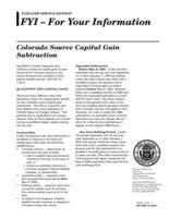 Colorado source capital gain subtraction