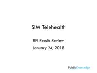 Colorado SIM operational plan award year 4 update. Appendix I3: SIM Telehealth RFI Results Review