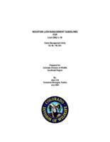 Mountain lion management guidelines for lion DAU L-19 game management units 83, 85, 140, 851 : prepared for Colorado Division of Wildlife southeast region