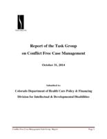 Report of the Task Group on Conflict Free Case Management