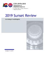 2019 sunset review, licensing of audiologists