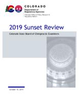 2019 sunset review, Colorado State Board of Chiropractic Examiners