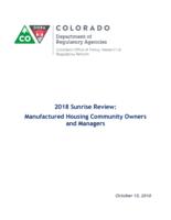 2018 sunrise review, manufactured housing community owners and managers