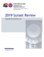 2019 sunset review, Colorado Nurse Practice Act