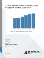 Exploring the increase in district court filings in Colorado, 2013-2018