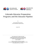 Colorado educator preparation programs and the educator pipeline