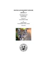 Mountain lion management guidelines for lion DAU L-21 game management units 54, 55, 551, 66, 67 southwest region : prepared for Colorado Division of Wildlife