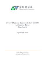 Every Student Succeeds Act (ESSA) listening tour feedback