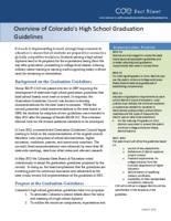 Overview of Colorado's high school graduation guidelines