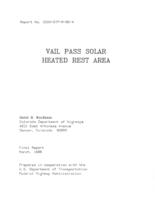 Vail Pass solar heated rest area