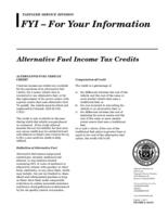 Alternative fuel income tax credits
