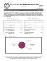 Colorado Department of Transportation. (Fact Sheet) 2007