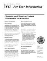 Cigarette and tobacco product information for retailers