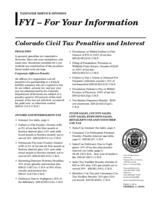 Colorado civil tax penalties and interest