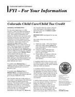 Colorado child care/child tax credit
