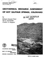 Geothermal resource assessment of Hot Sulphur Springs, Colorado