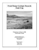 Front Range geologic hazards field trip : Wednesday, October 11, 2000 Earth Science Week