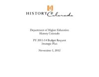 FY .... budget request strategic plan. 2013-14