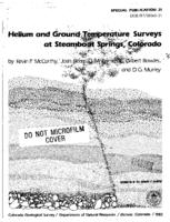 Helium and ground temperature surveys at Steamboat Springs, Colorado