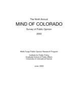 The ... annual mind of Colorado survey of public opinion. 2003