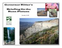 Governor Ritter's briefing on the Roan Plateau