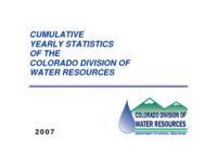 Cumulative yearly statistics of the Division of Water Resources. 2007