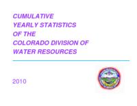 Cumulative yearly statistics of the Division of Water Resources. 2010