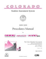 2008-2009 procedures manual for the CSAP, CSAPA, CELApro