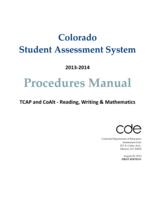 2013-2014 procedures manual TCAP and CoAlt - reading, writing & mathematics