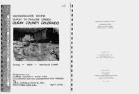 Floodplain information report. Uncompahgre River, Ouray to Dallas Creek, Ouray County, Colorado