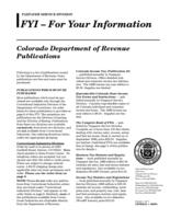 Colorado Department of Revenue publications