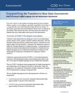 Supporting the transition to new state assessments, PARCC-developed English language arts and mathematics assessments