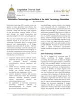 Information technology and the role of the Joint Technology Committee