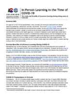 In-person learning in the time of COVID-19 : the costs and benefits of in-person learning during rising cases in Colorado