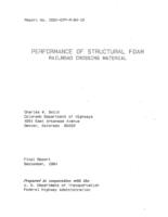 Performance of structural foam : railroad crossing material