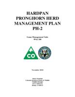 Hardpan pronghorn herd management plan PH-2 game management units 99 & 100