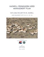 Haswell pronghorn herd management plan, data analysis unit PH-05, Haswell game management units 120, 121, 125, 126