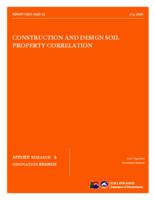 Construction and design soil property correlation