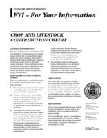 Crop and livestock contribution credit